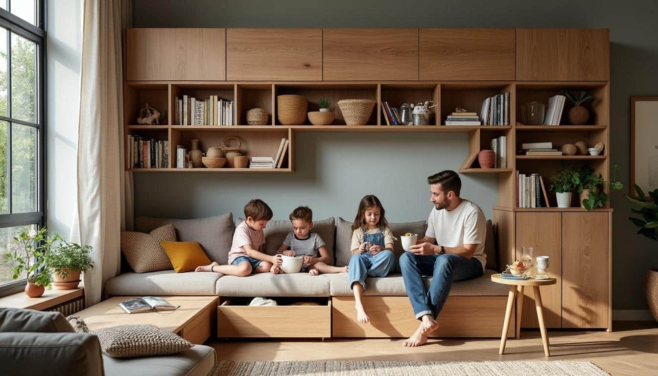 Illustration: Solutions sur-mesure et modulables pour optimiser le rangement à la maison