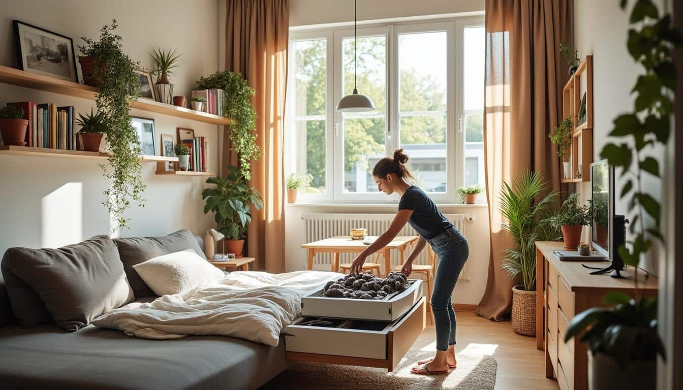 Illustration: Astuces pratiques pour optimiser l’espace dans un petit appartement