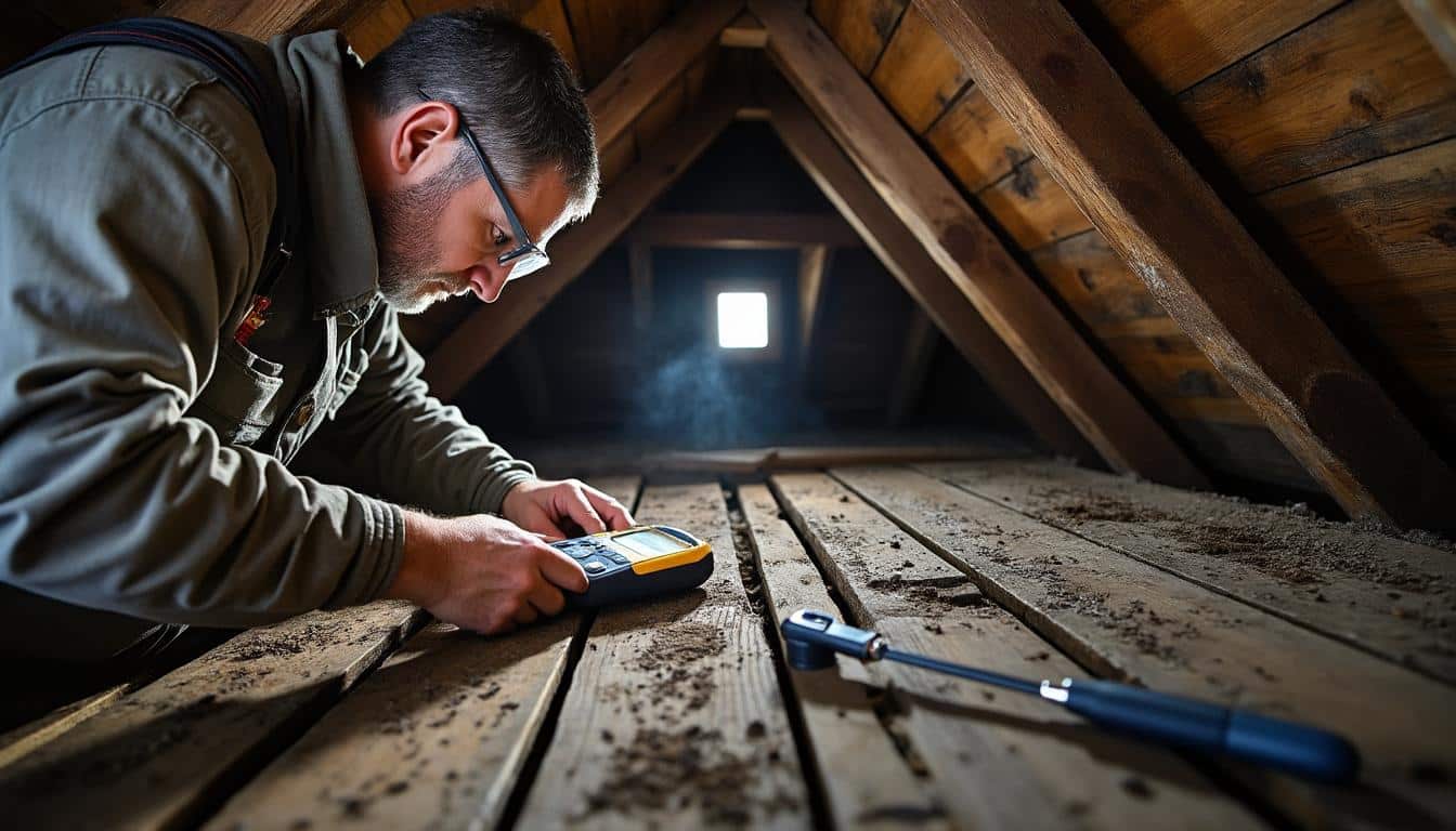 Illustration: Comprendre le diagnostic d’une charpente humide liée à une infiltration d’eau