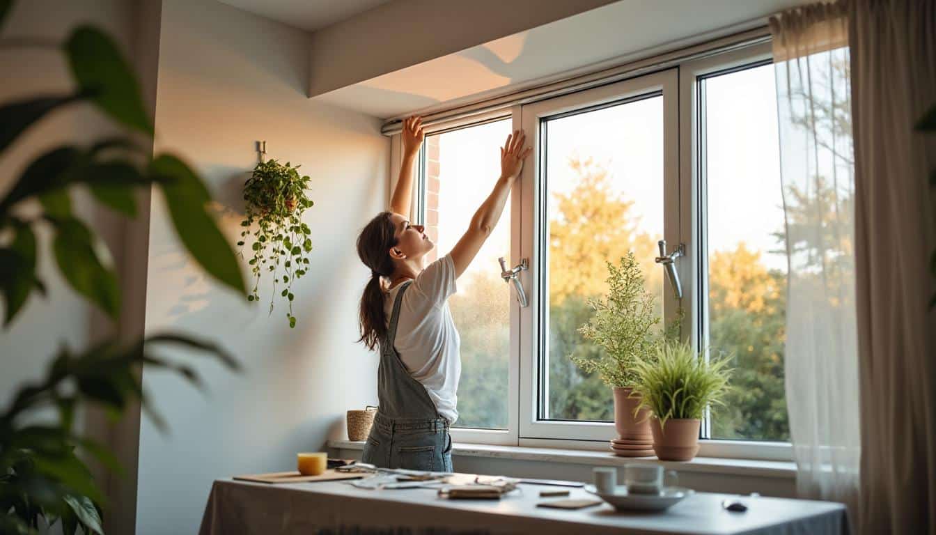 Illustration: Fixer et installer facilement vos tringles pour fenêtres en PVC sans perçage