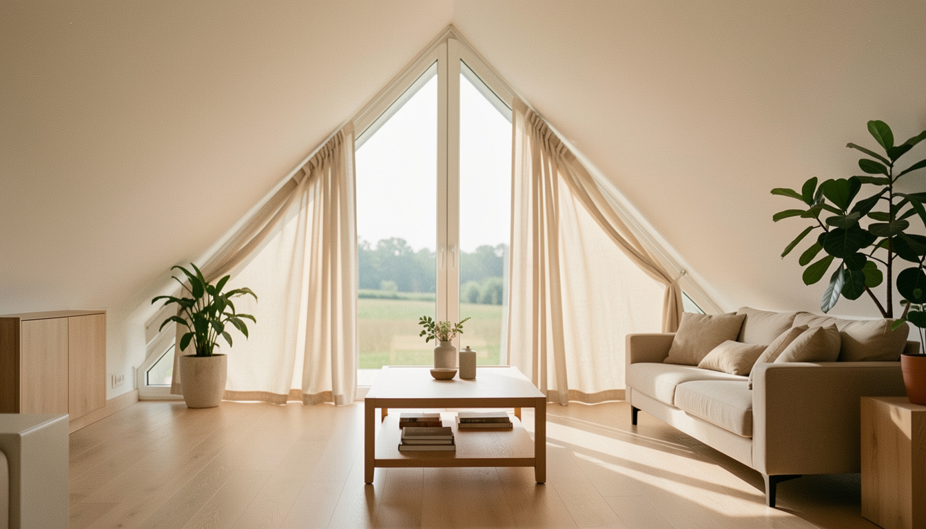 Quel rideau choisir pour une fenêtre triangulaire ?