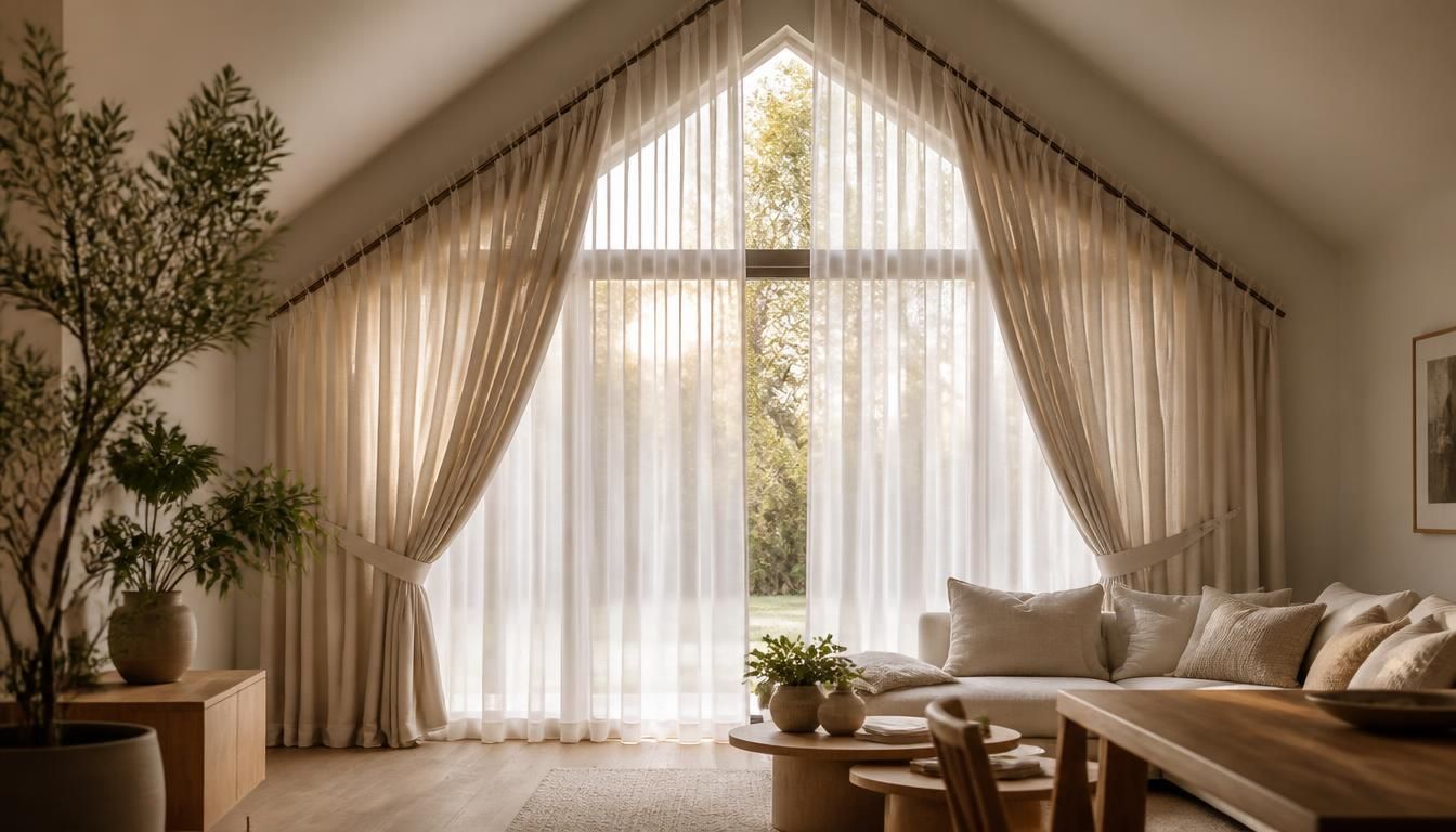 Rideaux pour une fenêtre triangulaire : quelles options ?